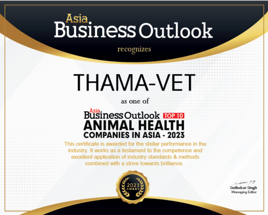 THAMA-VET is one of the Top10 Animal Health Companies in Asia for 2023